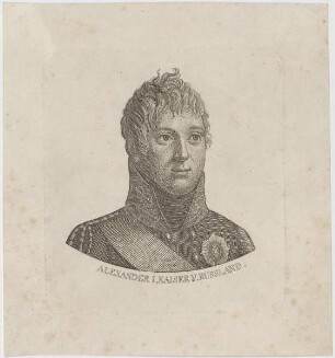 Bildnis des Alexander I, Kaiser v. Russland