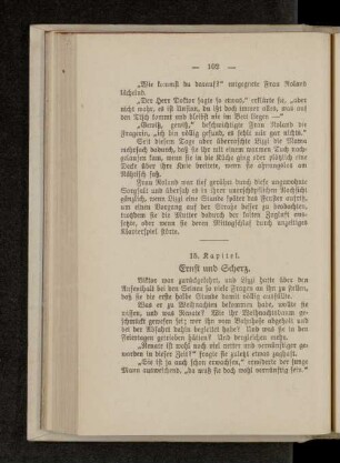 15. Kapitel. Ernst und Scherz.