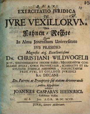 Exercitatio ... de iure vexillorum ...