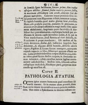 Caput II. Pathologia Ætatum.