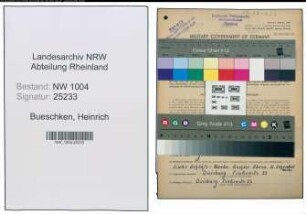Entnazifizierung Heinrich Bueschken , geb. 02.11.1899 (Fahrer)