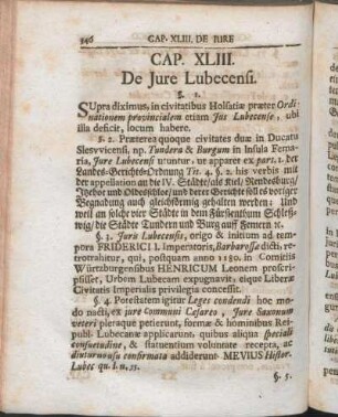 Cap. XLIII. De Jure Lubecensi.