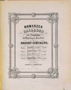 Romanzen und Balladen : für eine Singstimme mit Begleitung des Pianoforte ; H. 1 ; op. 45