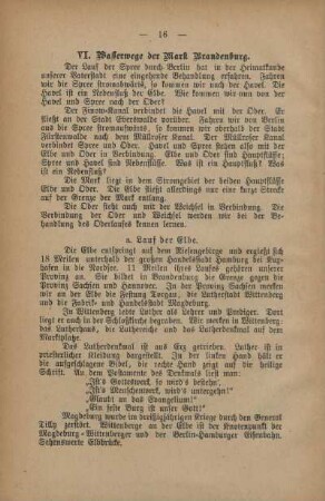 VI. Wasserwege der Mark Brandenburg