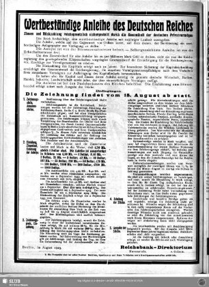 Wertbeständige Anleihe des Deutschen Reiches