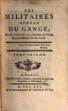 Les Militaires Au-Delà Du Gange, 2