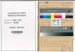 Entnazifizierung Heinrich Graefe , geb. 12.11.1892 (Buchhalter)