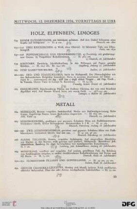 Metall (Nr. 664-678)
