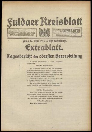 Ausgabe vom Donnerstag, den 13. April 1916.