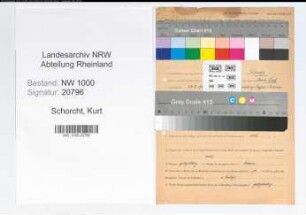 Entnazifizierung Kurt Schorcht, geb. 29.09.1904 (Sudienrat)