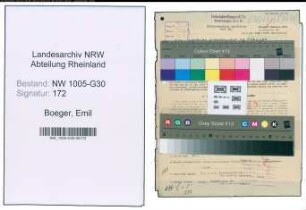 Entnazifizierung Emil Boeger , geb. 10.07.1887 (Packmeister)