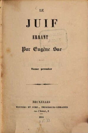 Le Juif Errant, 1