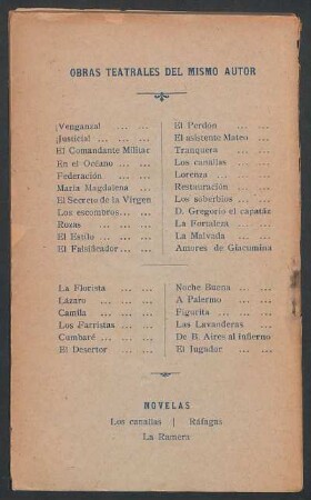 Obras teatrales del mismo autor