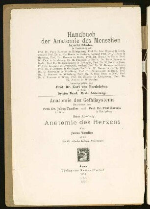 Anatomie des Herzens : mit 121 teilweise farbigen Abbildungen