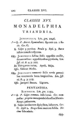 Classis XVI. Monadelphia