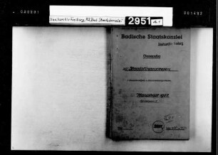 Haushaltsplan für das Land Baden für 1952: Volksvertretung, Landesregierung, Rechnungskammer