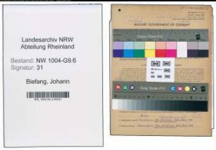 Entnazifizierung Johann Biefang , geb. 07.08.1910 (Polier)
