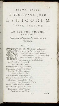 Liber Tertius. Ode I. - XLVIII.