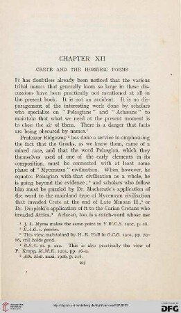 Chapter XII: Crete and the homeric poems
