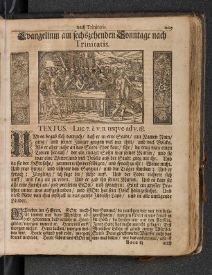 Evangelium am sechszehenden Sonntage nach Trinitatis.
