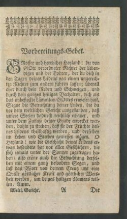Vorbereitungs-Gebet