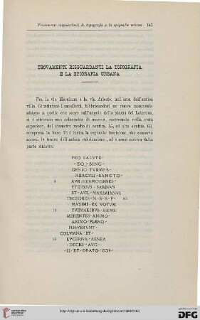 17: Trovamenti risguardanti la topografia e la epigrafia urbana, [34]