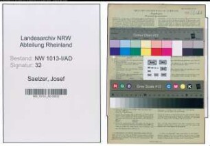 Entnazifizierung Josef Saelzer , geb. 18.04.1915 (Drogist)