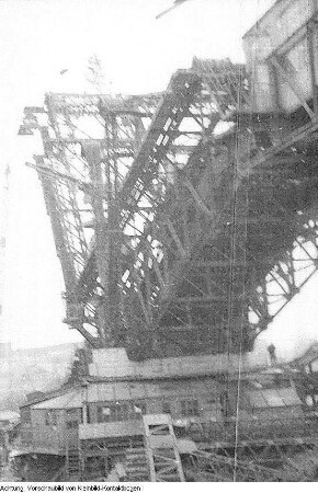Lauchhammer. Braunkohletagebau. Bagger - Reparaturarbeiten, 1957/59