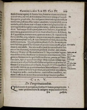 Cap. V. De Peregrinationibus.
