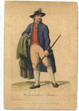 „Wendischer Bauer“ : Kleidung - sorbische Tracht. Ort: Hornja Łužica / Oberlausitz. Wendischer Bauer.