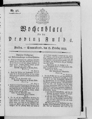 Nr. 41, Ausgabe vom 13. Oktober 1832