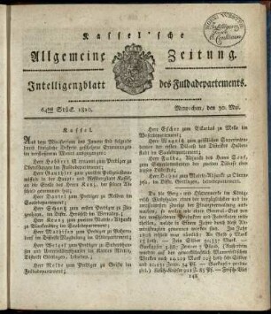 64tes Stueck, Mitwochen, den 30. Mai 1810