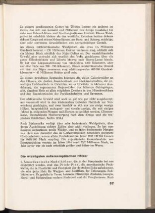 Die wichtigsten außereuropäischen Hölzer