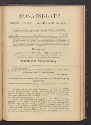 Nr. 149. December. 1895