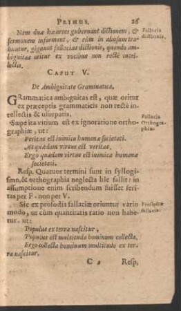 Caput V. De Ambiguitate Grammatica.