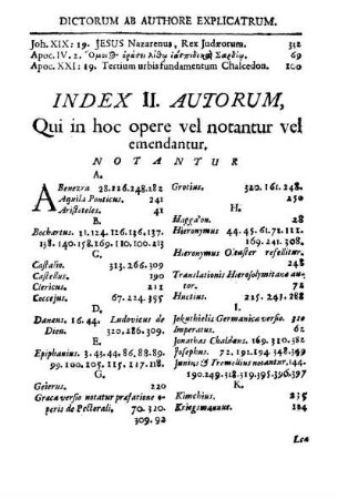 INDEX II. AUTORUM, qui in hoc opere vel notantur vel emendantur.