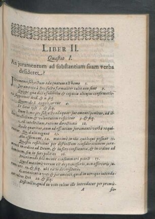 Quaestio I. An iuramentum ad substantiam suam verba desideret?