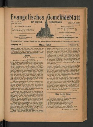 Jahrgang III. März 1913. Nummer 3.