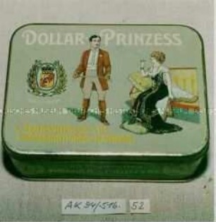 Blechdose für 50 Zigaretten "Dollar-Prinzess"