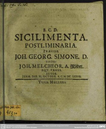 Sicilimenta postliminaria