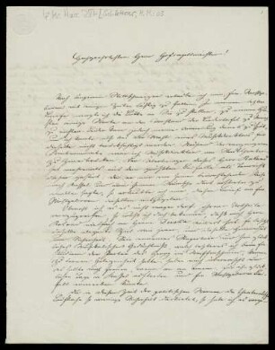 Brief von Hans Michel Schletterer an Louis Spohr