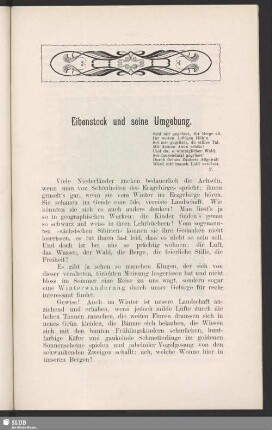 Eibenstock und seine Umgebung