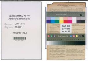 Entnazifizierung Paul Pickardt , geb. 02.06.1913 (Seiler)