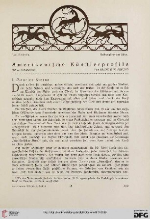 13.1921: Amerikanische Künstlerprofile