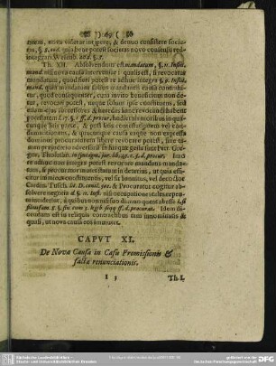 Caput XI. De Nova Causa in Casu Promissionis & factae renunciationis