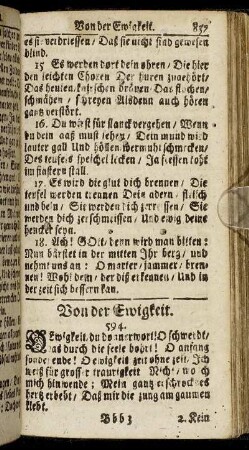 Von der Ewigkeit.