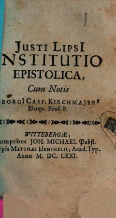 Epistolica institutio