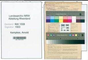 Entnazifizierung Arnold Kempkes , geb. 22.10.1897 (Landwirt)