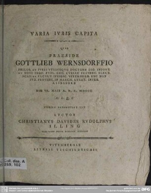 Varia Iuris Capita