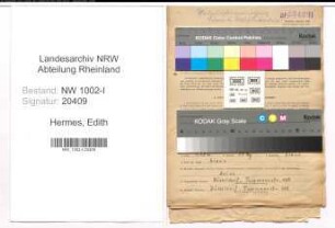 Entnazifizierung Edith Hermes, geb. 19.01.1922 (Stenotypistin)